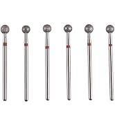 MZCMSL 6pcs Pro Diamond Ball Bits,Cuticle Drill Bit Set for Russian Manicure,3/32 Shank efile Bit...