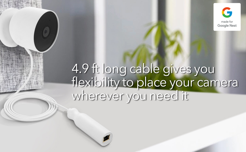 PoE Adapter for Google Nest Cam Outdoor or Indoor, Battery