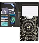 Clipboards with Storage PU Leather Portfolio Binder Resume Clipboard Junior Padfolios