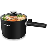 Topwit Electric Cooker, 1.5L Ramen Cooker, Portable Non-Stick Frying Pan, Cooking Pot for Pasta, ...