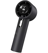 KAMISAFE Portable Handheld Turbo Fan - 100 Speeds Adjustable USB Rechargeable Fan w Digital Displ...