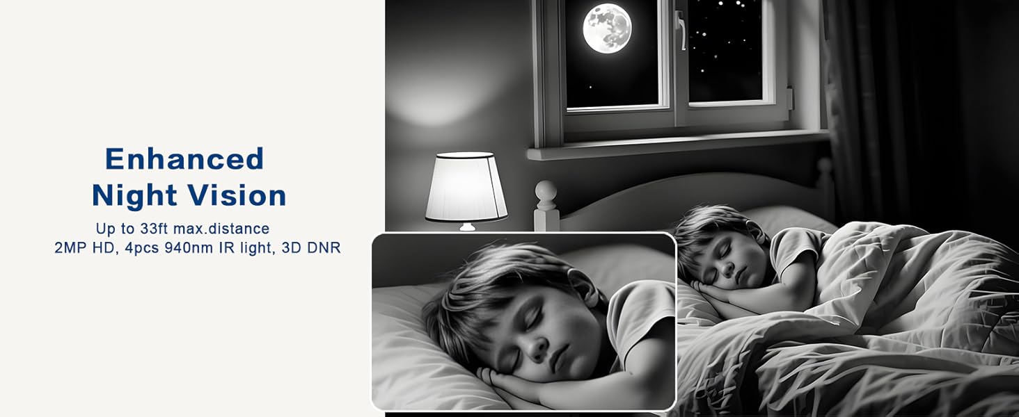 clear 1080p night vision indoor security camera