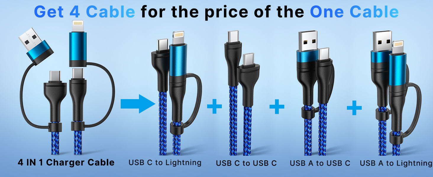 4 in 1 charging cable