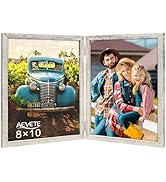 AEVETE 8x10 Picture Frames Double Hinged Wood Folding Photo Frames Vertical with Plexiglass Front...