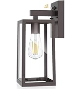 SHINE HAI Dusk to Dawn Outdoor Wall Lantern, Exterior Wall Sconce Sensor Light Fixture with E28 B...