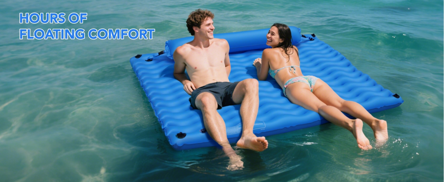 pool mat float equipped with headrest that can be detached