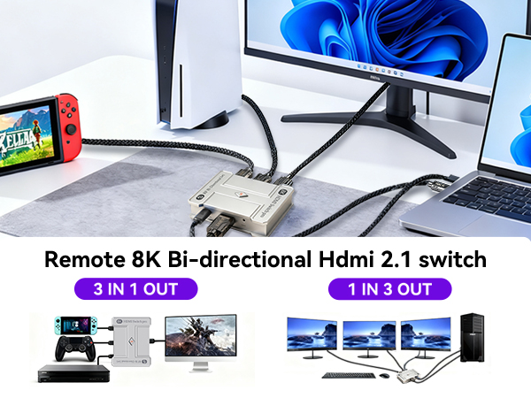 8K SWITCH 3 IN 1 OUT