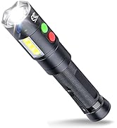MCCC Self Defense Rechargeable Flashlight with 128dB Personal Alarms for Emergency or Safety,600 ...