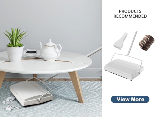 white carpet sweeper