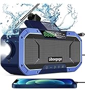 Emergency Radio Waterproof Camping Radio,Portable Digital AM FM with Flashlight,Reading Lamp,Hand...