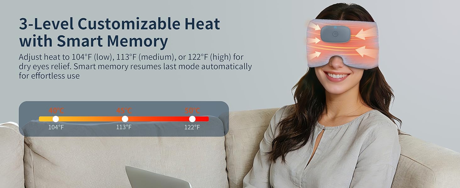 heated sleep mask with bluetooth headphones