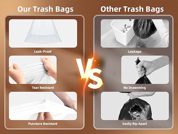 13 Gallon Drawstring Trash Bags
