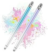 2PCS Stylus Pens for Touch Screens,Stylus Pen for iPhone/iPad/Tablet Android/Microsoft Surface,Co...