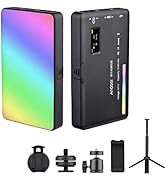 Andoer W140 RGB LED Video Light Kit Pocket Video Conference Lighting CRI95+ 2500K-9000K Dimmable ...