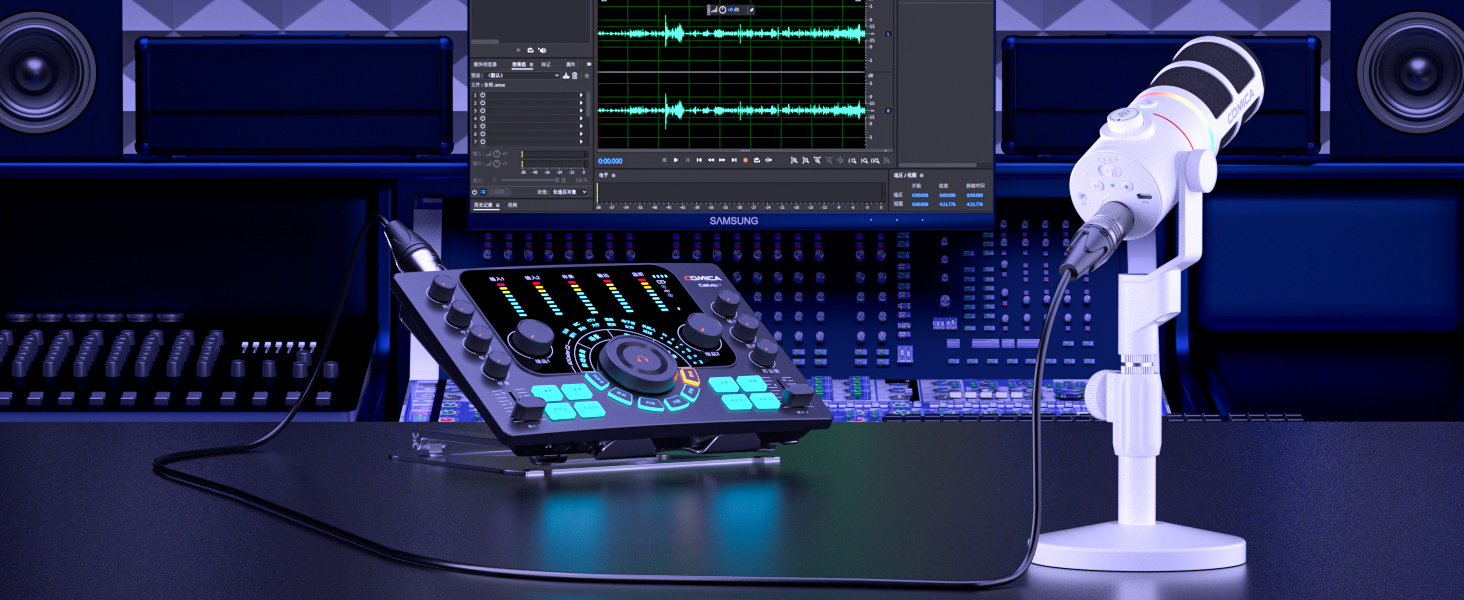 white xlr microphone