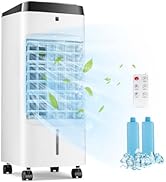 ARLIME Evaporative Air Cooler, 3-in-1 Wide Oscillating Cooling Fan w/ 4 Modes, 3 Speeds, 2-12H Ti...