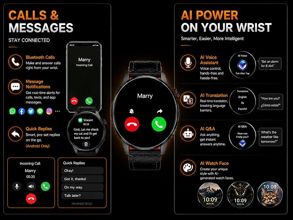 Smart watch with Calling and Texting Capabilities