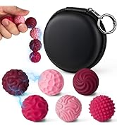 LovesTown 6PCS Silicone Magnetic Fidget Balls, Stress Relief Toys with Texture Quiet Fidget Toys ...