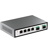 XikeStor 4 Port 2.5G Web Managed Ethernet Switch with 2X 10G SFP+, 2.5 Gigabit Network Switch Sup...