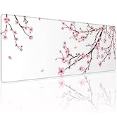 Gaming Mouse Pad Blossom Cherry Flower Pink Ethnic for Desk Keyboard Laptop Non-Slip Rubber Base ...
