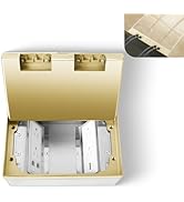 KYHSHJ Recessed Flat Hidden Socket Kit with 4 * 15A Receptacle+1 * 5V 1.5A USB Charging Ports+2-P...