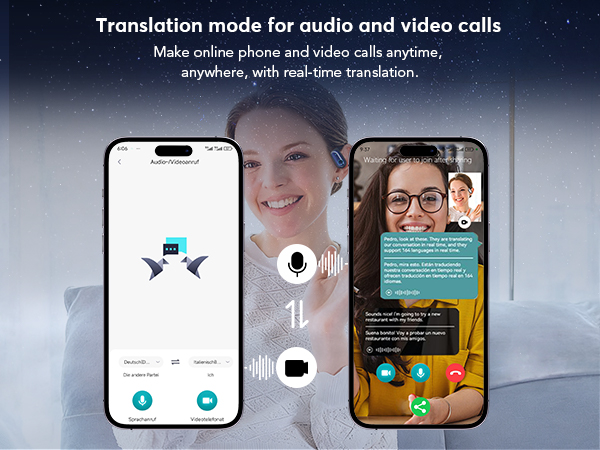 AI Live Translation Earbuds Bluetooth 6.1 Sport Open Ear Headphones