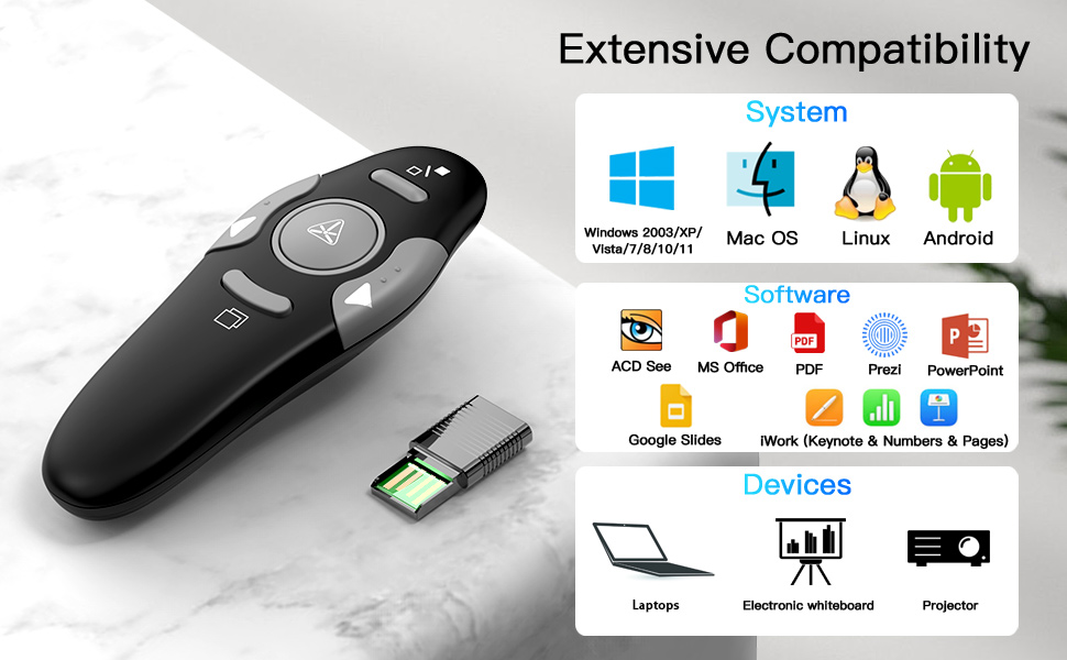 presentation clicker pointer for classroom wireless presenter clicker for powerpoint presentations