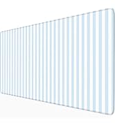 ohisxiacy Blue Striped Desk Mat Cute Pastel XXL Large Gaming Mouse Pad Desk Pad Kawaii Aesthetic ...