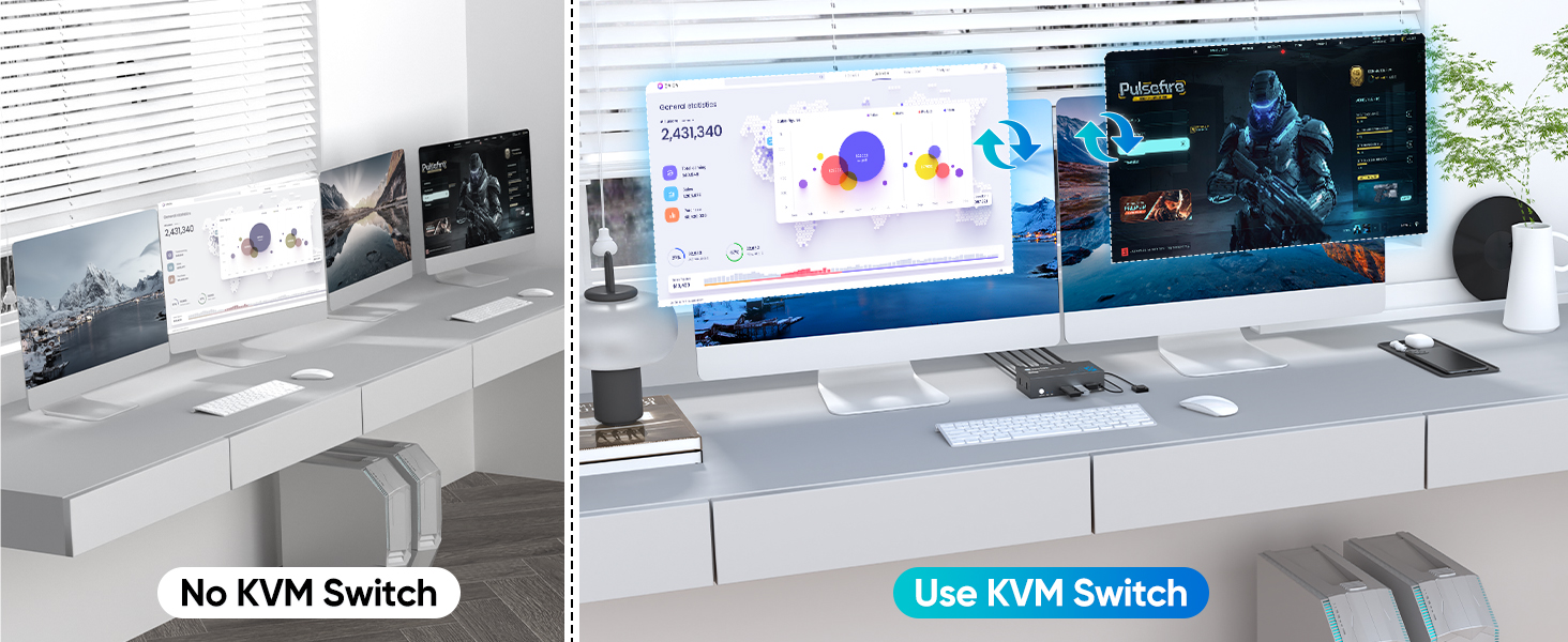 kvm switch 2 monitors 2 computers