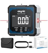 eSynic High Precision Digital Angle Finder with Laser-USB-C Rechargeable-4 Sides Magnetic Digital...