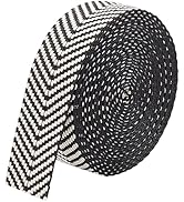 BENECREAT Cotton Webbing, Polycotton Webbing, Jacquard Webbing, Flat Webbing Striped Pattern for ...
