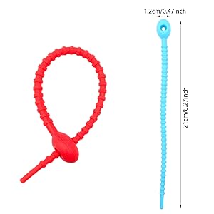 AYWFEY 21 Pieces Colorful Silicone Twist Ties