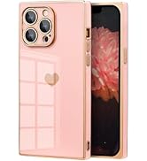 IAIYOXI Case for iPhone 16 Pro Max - Rectangle Design, Full Camera Protection, Cute Heart Pattern...
