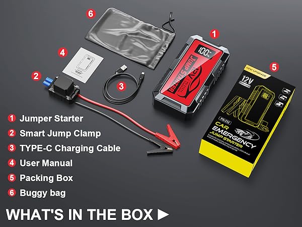 Jumper Cables Portable Lithium Jump Box