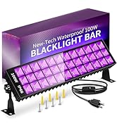 THECHAM 100W LED Black Lights Bar, 104 LEDs, Blacklight Flood Light for Black Light Party, for Gl...