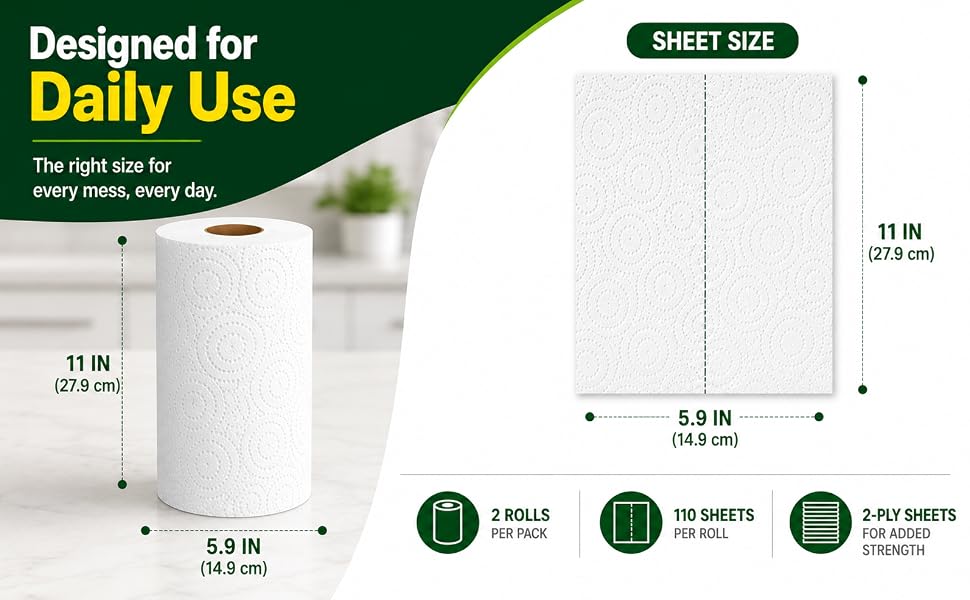 Everyday Cleaning Made Easy with Strong Absorbent Towels