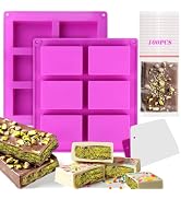 Palksky Chocolate Bar Mold Deep,Dubai Thick Chocolate Bar Mold Candy Bar Silicone Large Chocolate...