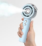 Portable Misting Fan, Handheld Turbo Fan with Mist, 6000mAh Battery Rechargeable Pers...