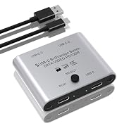 8K USB C Switch, Bi-Directional USB C Switcher for 2 Computers - 8K@60Hz/4K@120Hz Video + 100W PD...