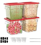 10 PCS Airtight Food Storage Containers with Lids: 8 QT Square Food Storage Containers with Lids ...