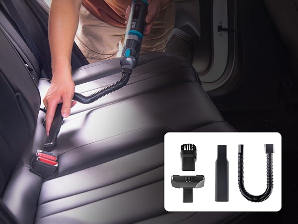 Vacuuming in Car Cleaning