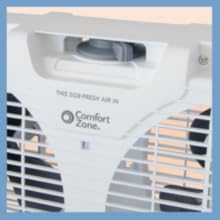 comfort zone window fan twin two speeds