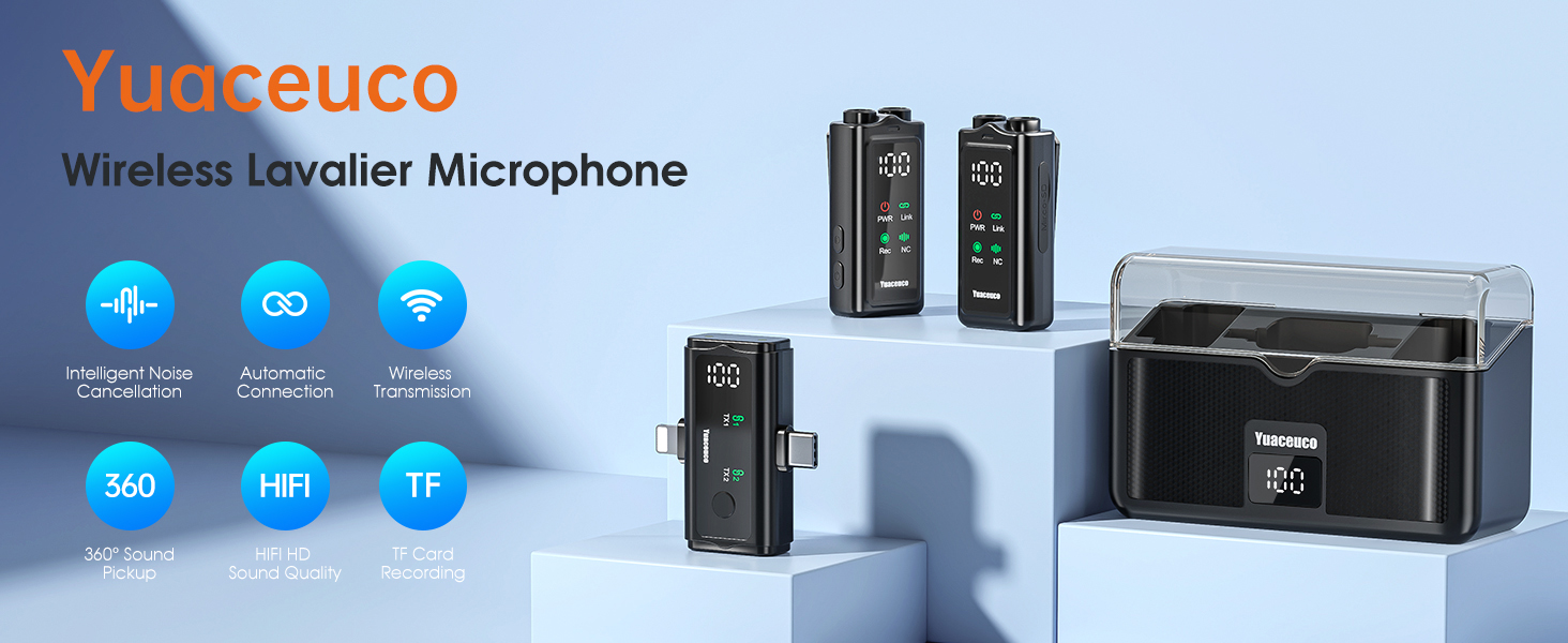 Wireless Lavalier Microphone for iPhone