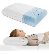 DUMOS Memory Foam Pillows for Sleeping, 1 Pack Bed Pillows for Adults with Washable Cover and Bre...