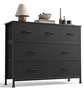 Sweetcrispy 7 Drawer Dresser with Fabric Bins Fabric Storage Tower Organizer for Bedroom Closet H...