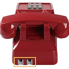 2500 Desk Telephone Data port Red