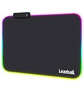 LeadsaiL RGB Gaming Mouse Pads 13.8*9.8inch Led Gaming Mouse Mat with 12 Lighting Modes, Non-Slip...