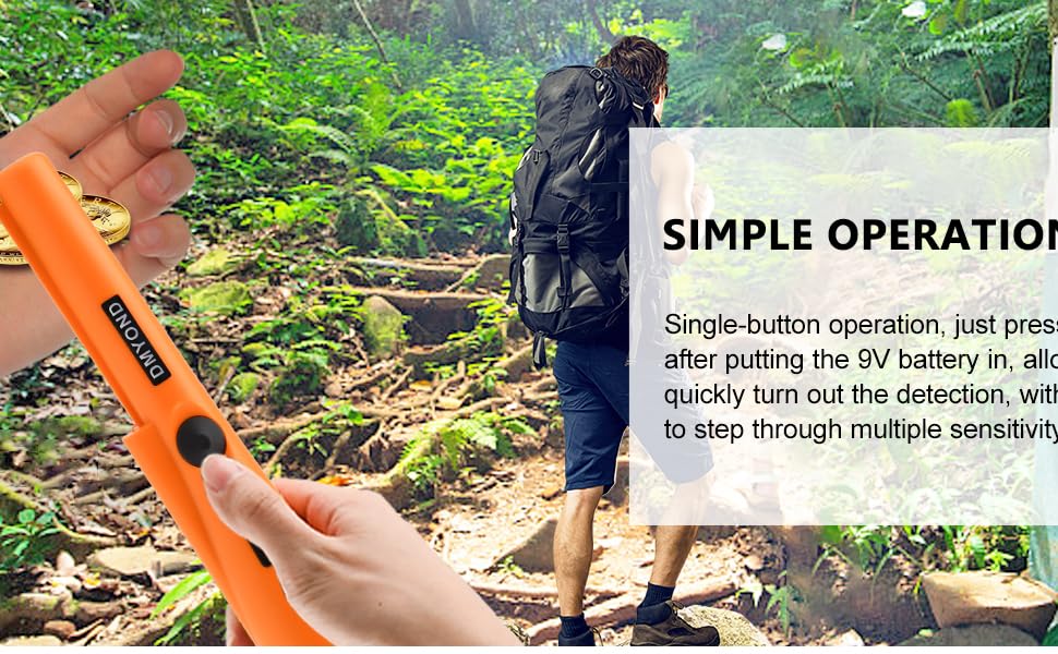 Handheld Metal Detector Pinpointer, 360° High Sensitivity Treasure Pinpointing Finder