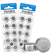 Voniko AG13 LR44 Batteries 20 Pack—[Ultra Power] Premium Alkaline 1.5 Volt LR44 Button Cell Batte...