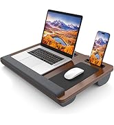 HETTHI Laptop Lap Desk, Portable Large Laptop Desk for Bed, Up to 17 in Laptop Table with Wrist R...